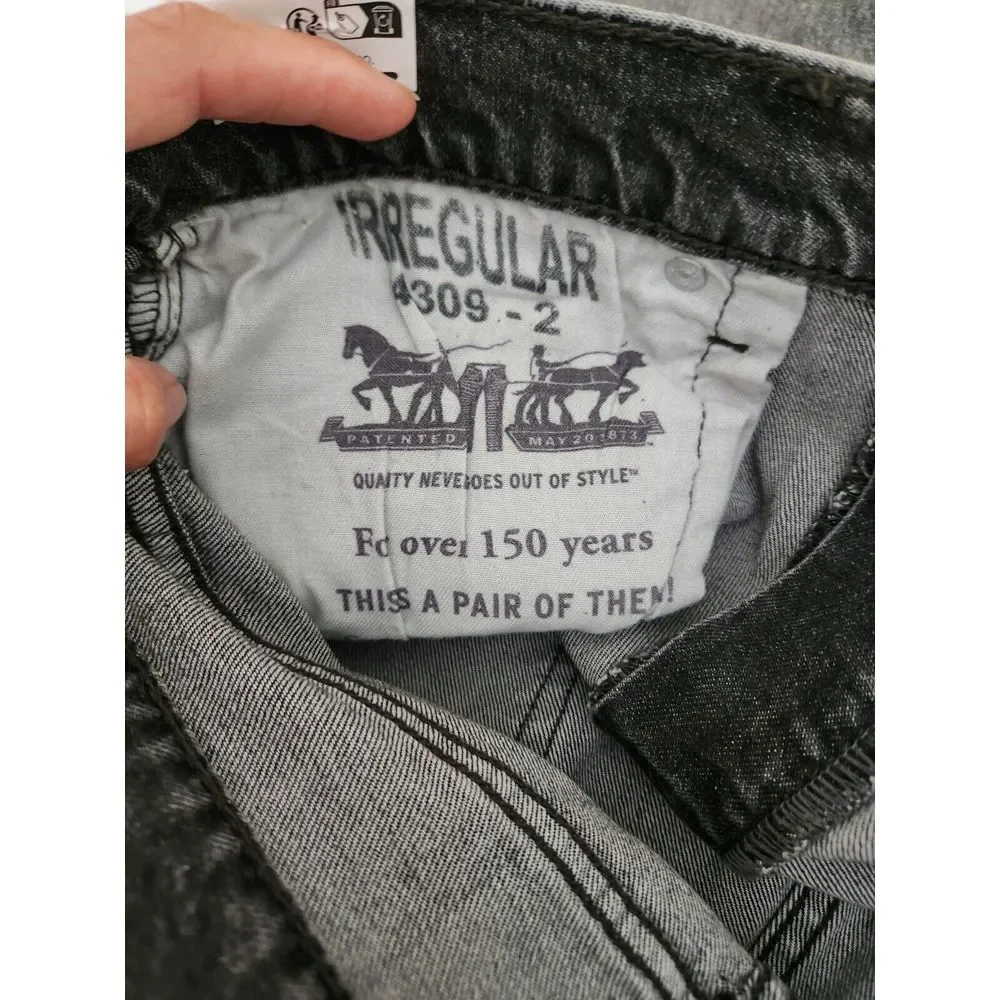 Levi's 510 Skinny Jeans Pants Mens Denim Stretch Black‎ Wash original Size 33×34
